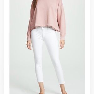 NWT DL1961 Florence cropped jeans white
